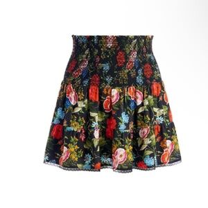 Alice and Olivia Buffy smoked-waist mini skirt size s